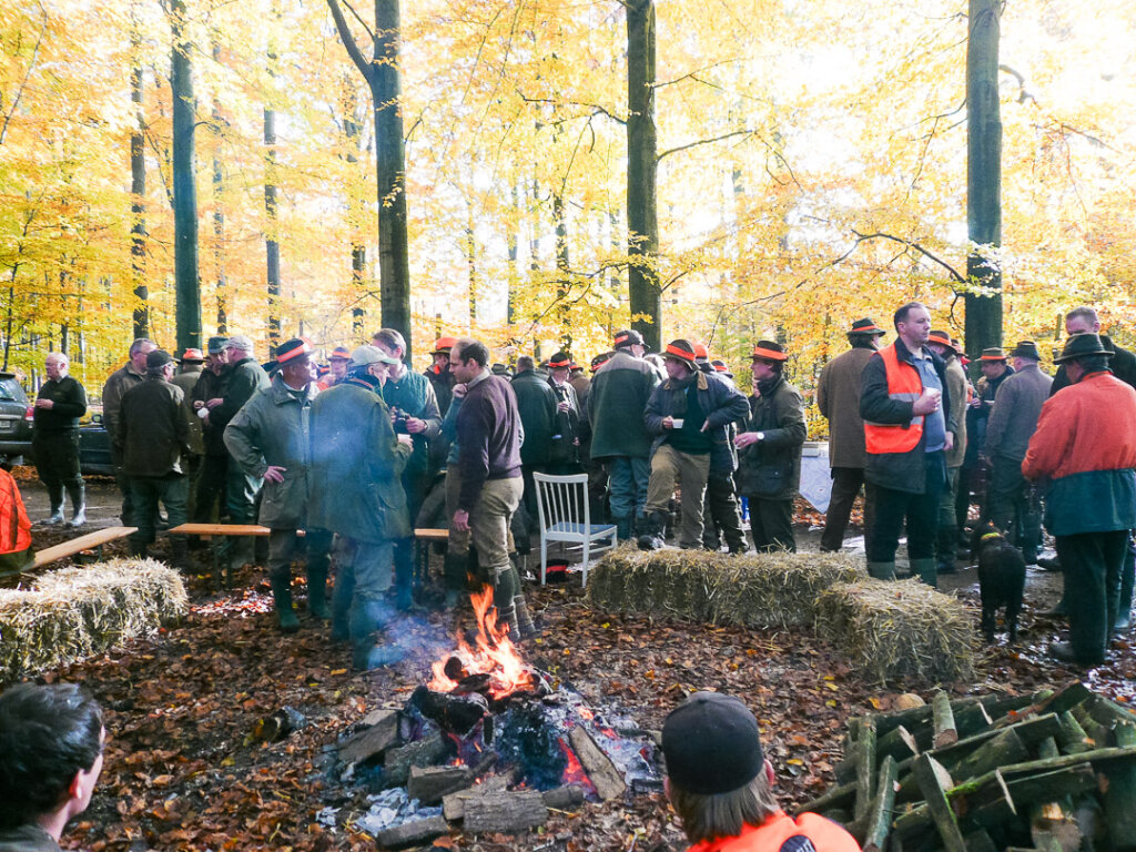 Standkarten für den Drückjagdschützen- Hier der Mittagsplatz mit Erbsensuppe
